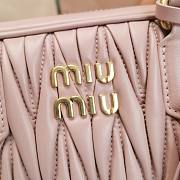 Miumiu Matelasse Nappa Leather Top-handle Bag Pink 24x16x7.5cm - 4