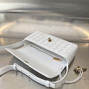 Bottega Veneta Mini Andiamo Cross-Body Bag White 21.5x13.5x4.5cm - 4