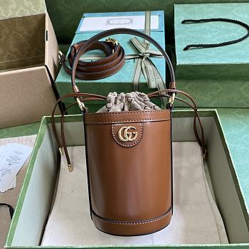 Gucci Ophidia Mini Bucket Bag Brown 11.5x23x8cm