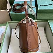 Gucci Ophidia Mini Bucket Bag Brown 11.5x23x8cm - 5