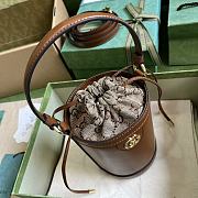 Gucci Ophidia Mini Bucket Bag Brown 11.5x23x8cm - 4