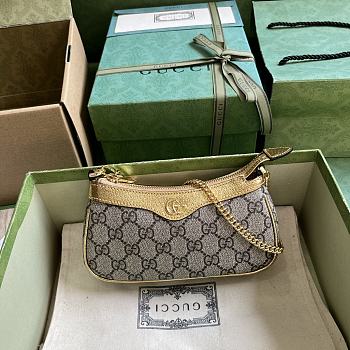 Gucci Ophidia Mini Bag Beige Gold 19x10x3cm