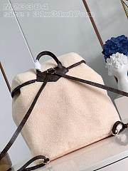 Louis Vuitton Ski Backpack Cream Brown Shearling 31 x 31 x 17 cm - 5