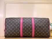 Louis Vuitton LV Keepall Bandoulière 50 Monogram Macassar Pink 50 x 29 x 23 cm - 6