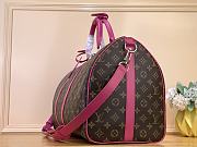 Louis Vuitton LV Keepall Bandoulière 50 Monogram Macassar Pink 50 x 29 x 23 cm - 5