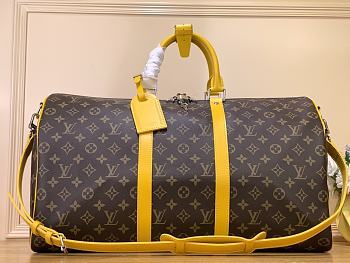 Louis Vuitton LV Keepall Bandoulière 50 Monogram Macassar Yellow 50 x 29 x 23 cm