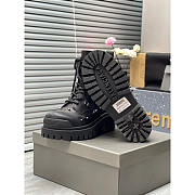 Balenciaga Strike 20mm Boot With Piercings In Black - 5