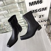 Balenciaga Inspector Square-toe Ankle Boots Black - 5