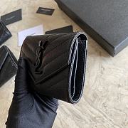 YSL Small Envelope Wallet Black 13x9x3cm - 3