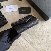 YSL Small Envelope Wallet Black 13x9x3cm - 6