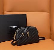 YSL Gaby Zipped Pouch Quilted Lambskin Black 18x13x3.5cm - 3