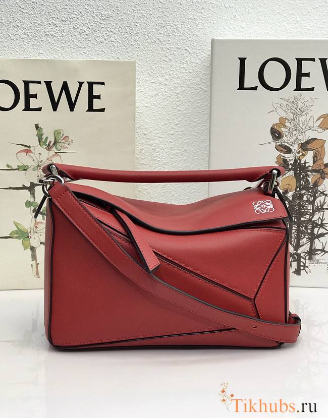 Loewe Small Puzzle Bag Red 24x16.5x10.5cm - 1