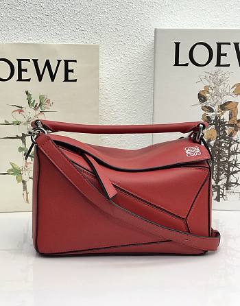 Loewe Small Puzzle Bag Red 24x16.5x10.5cm