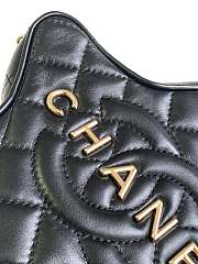 Chanel Star Handbag Lambskin Gold Black 22.5 × 22.5 × 6 cm - 4