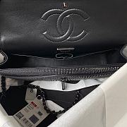 Chanel Flap Classic Handbag Velvet Crystal Pearl Black 25cm - 4