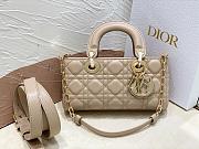 Dior Lady D-joy Bag Beige Gold 22x13x4cm - 1