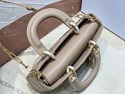 Dior Lady D-joy Bag Beige Gold 22x13x4cm - 6