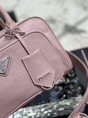 Prada Multi-pocket Leather Tote Bag Pink 24.5x14x8cm - 5