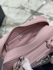 Prada Multi-pocket Leather Tote Bag Pink 24.5x14x8cm - 2