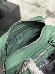 Prada Multi-pocket Leather Tote Bag Green 24.5x14x8cm - 2