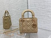 Dior Mini Lady Bag Beige Gold 17cm - 1