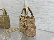 Dior Mini Lady Bag Beige Gold 17cm - 5