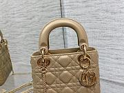 Dior Mini Lady Bag Beige Gold 17cm - 4