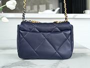 Chanel 19 Flap Bag Navy Blue Gold 26cm - 2