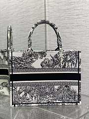 Dior Medium Book Tote White and Black Toile de Jouy 36cm - 2