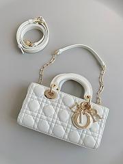 Dior Small Lady D-Joy Bag White Cannage Lambskin 22 x 12 x 6 cm - 4