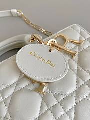 Dior Small Lady D-Joy Bag White Cannage Lambskin 22 x 12 x 6 cm - 3