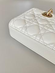 Dior Small Lady D-Joy Bag White Cannage Lambskin 22 x 12 x 6 cm - 2