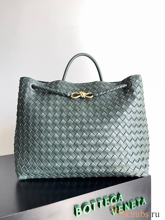 Bottega Veneta Large Andiamo Bag Green 42x35x18cm - 1