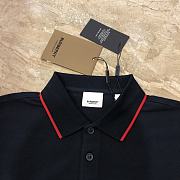 Burberry Polo Shirt Long Sleeve Black  - 3