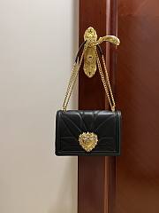 Dolce & Gabbana Quilted Devotion Black Bag 26x18x7.5cm - 1