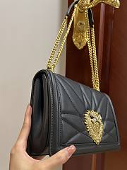 Dolce & Gabbana Quilted Devotion Black Bag 26x18x7.5cm - 2