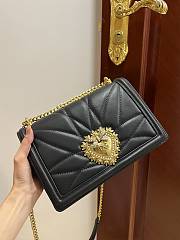 Dolce & Gabbana Quilted Devotion Black Bag 26x18x7.5cm - 4