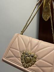 Dolce & Gabbana Quilted Devotion Pink Bag 26x18x7.5cm - 5