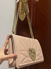 Dolce & Gabbana Quilted Devotion Pink Bag 26x18x7.5cm - 3