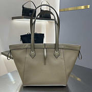 Fendi Origami Medium Grey Leather Bag 27x27x16.5cm - 5