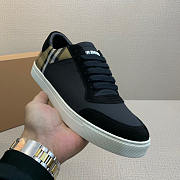 Burberry Stevie Black Leather Nova-check Sneakers - 3