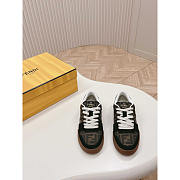 Fendi Match Suede Low Top Shoes Black/Brown - 4