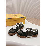 Fendi Match Suede Low Top Shoes Black/Brown - 3