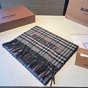 Burberry Reversible Check Cashmere Scarf Grey 168x30cm - 3