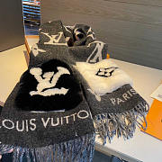 Louis Vuitton LV Cotton Scarf Grey 190x46cm - 3