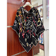 Hermes Silk Scarf Black 140x140cm - 2