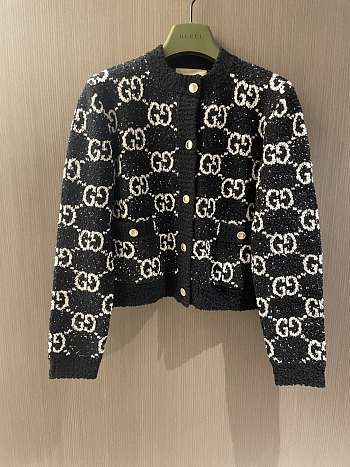 Gucci Women's GG Jacquard Cotton-blend Cardigan
