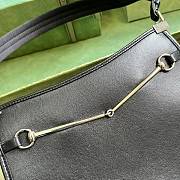 Gucci Horsebit Slim Small Shoulder Bag Black 23x18.5x3cm - 3