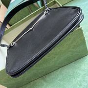 Gucci Horsebit Slim Small Shoulder Bag Black 23x18.5x3cm - 2