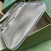 Gucci Horsebit Slim Small Shoulder Bag Silver 23x18.5x3cm - 5